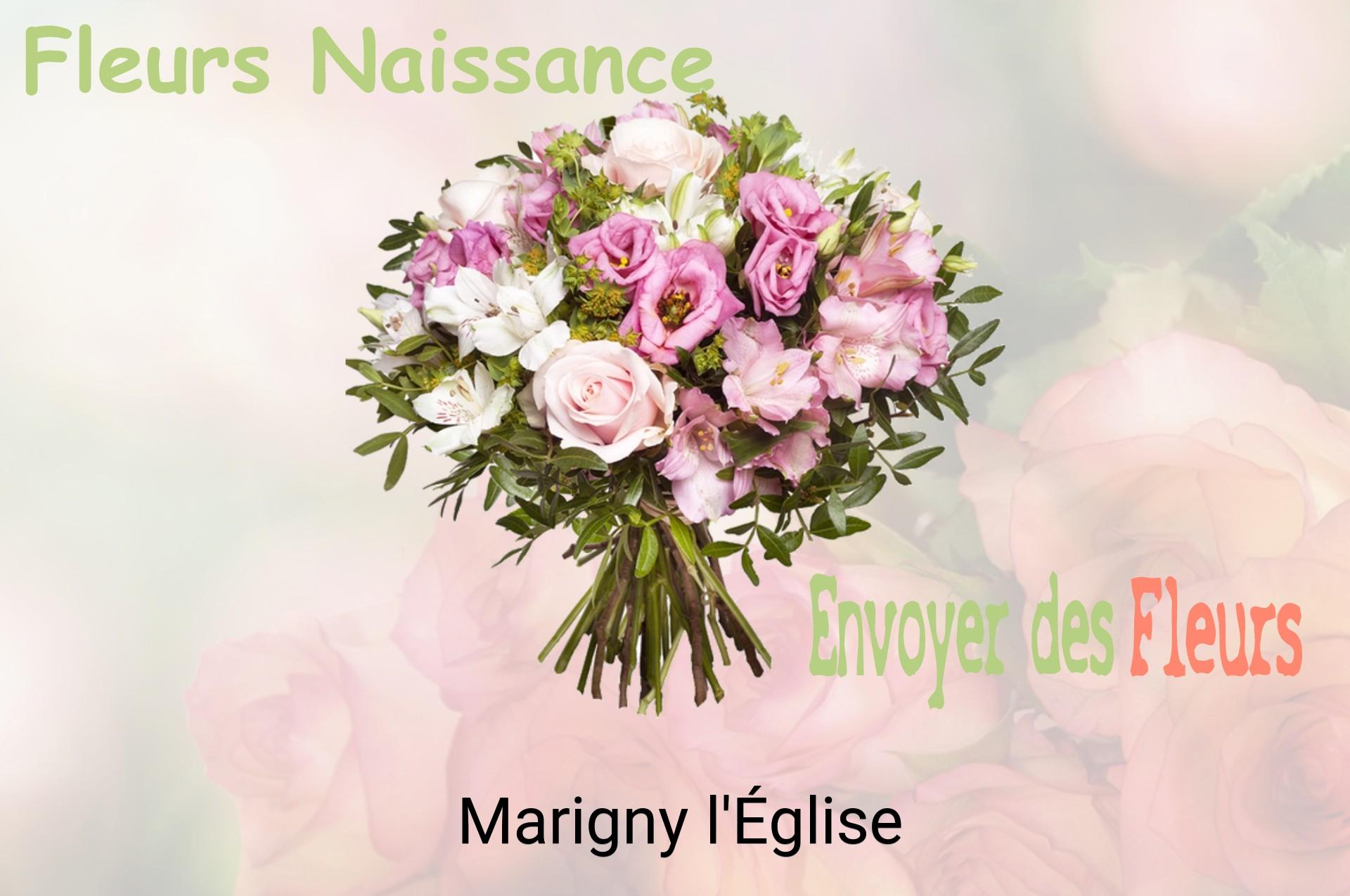 Bouquet de fleurs de naissance livré à Marigny-l'Église
