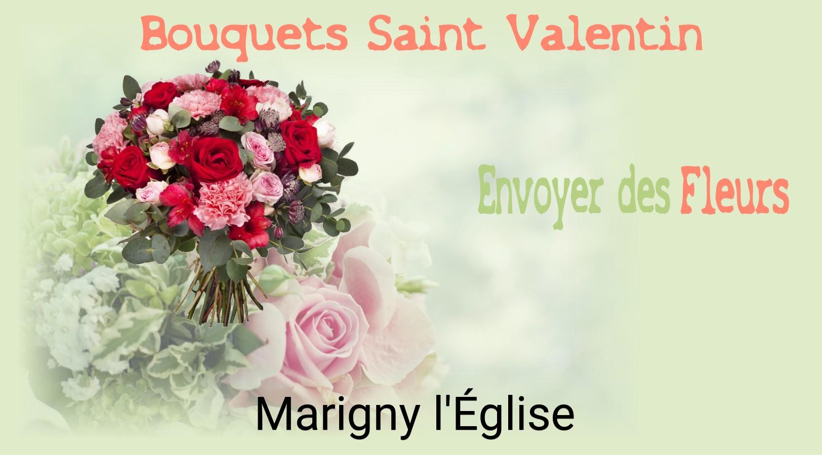 Roses de Saint-Valentin livrées à Marigny-l'Église